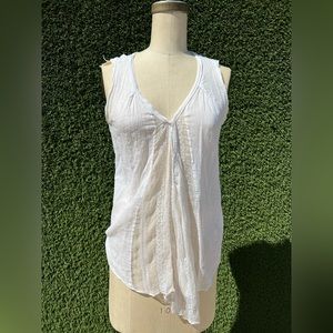 Womens White Sheer Top